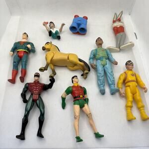 Assorted Lot of Vintage Action Figures, Toys & Miscellaneous Items All Shown